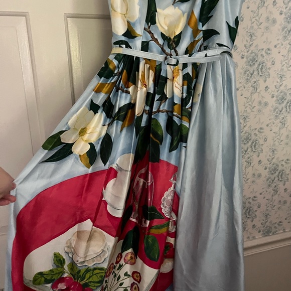 Oscar de la Renta mikado tablescape dress size 10 NWOT - Picture 9 of 11